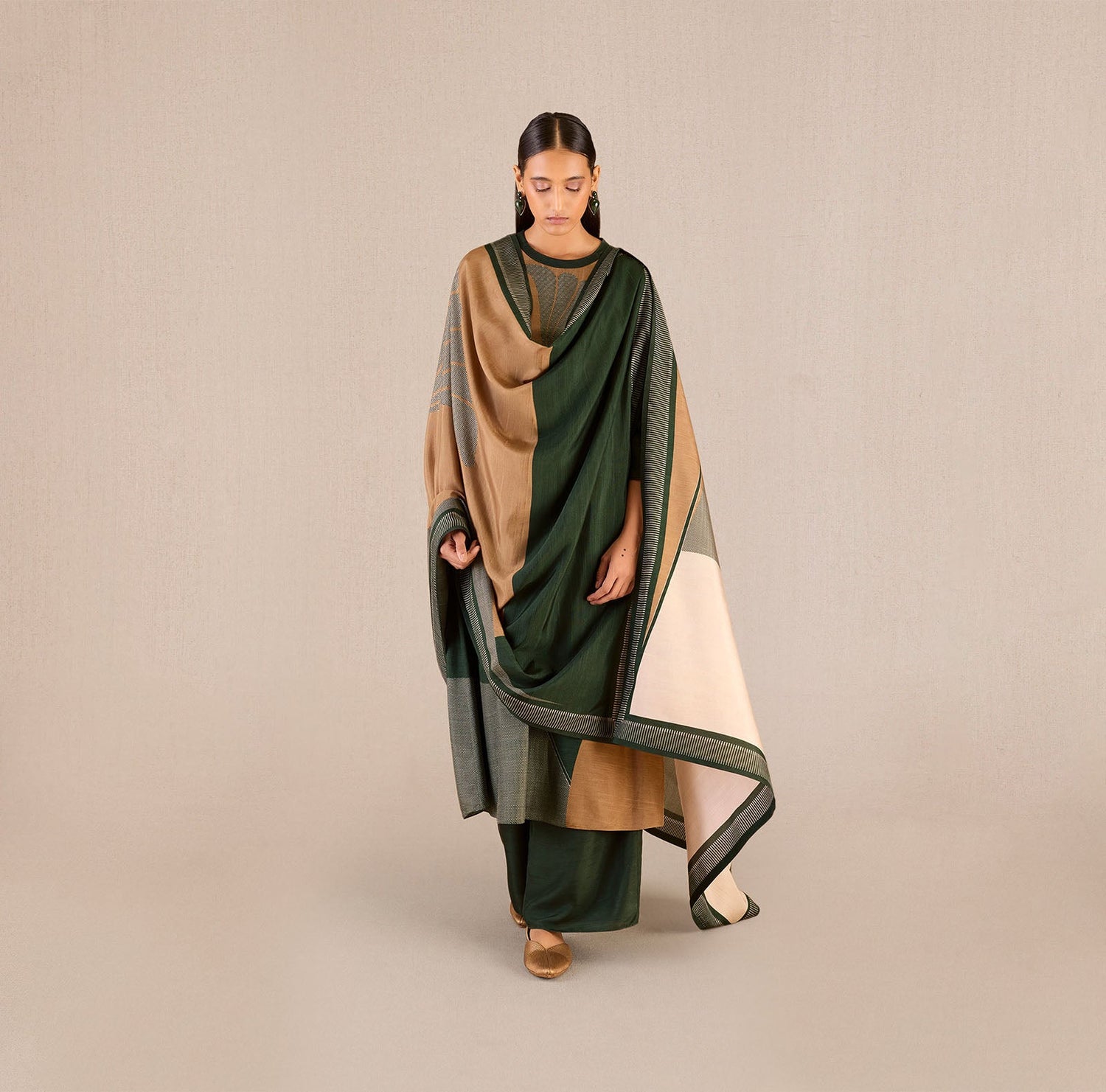 Silk Sahira Kurta Set – Green