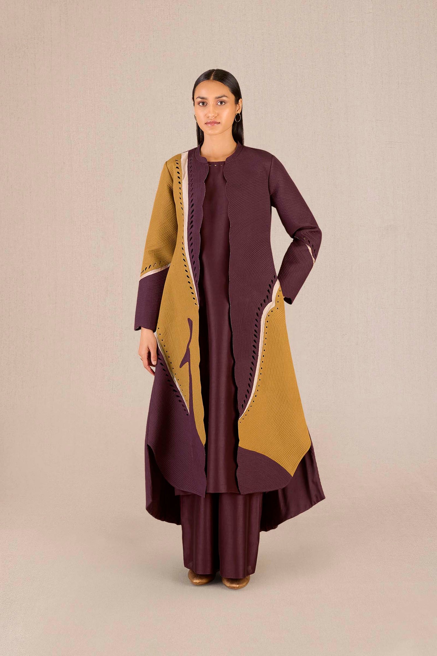 Chanderi Asira Abaya Set – Red