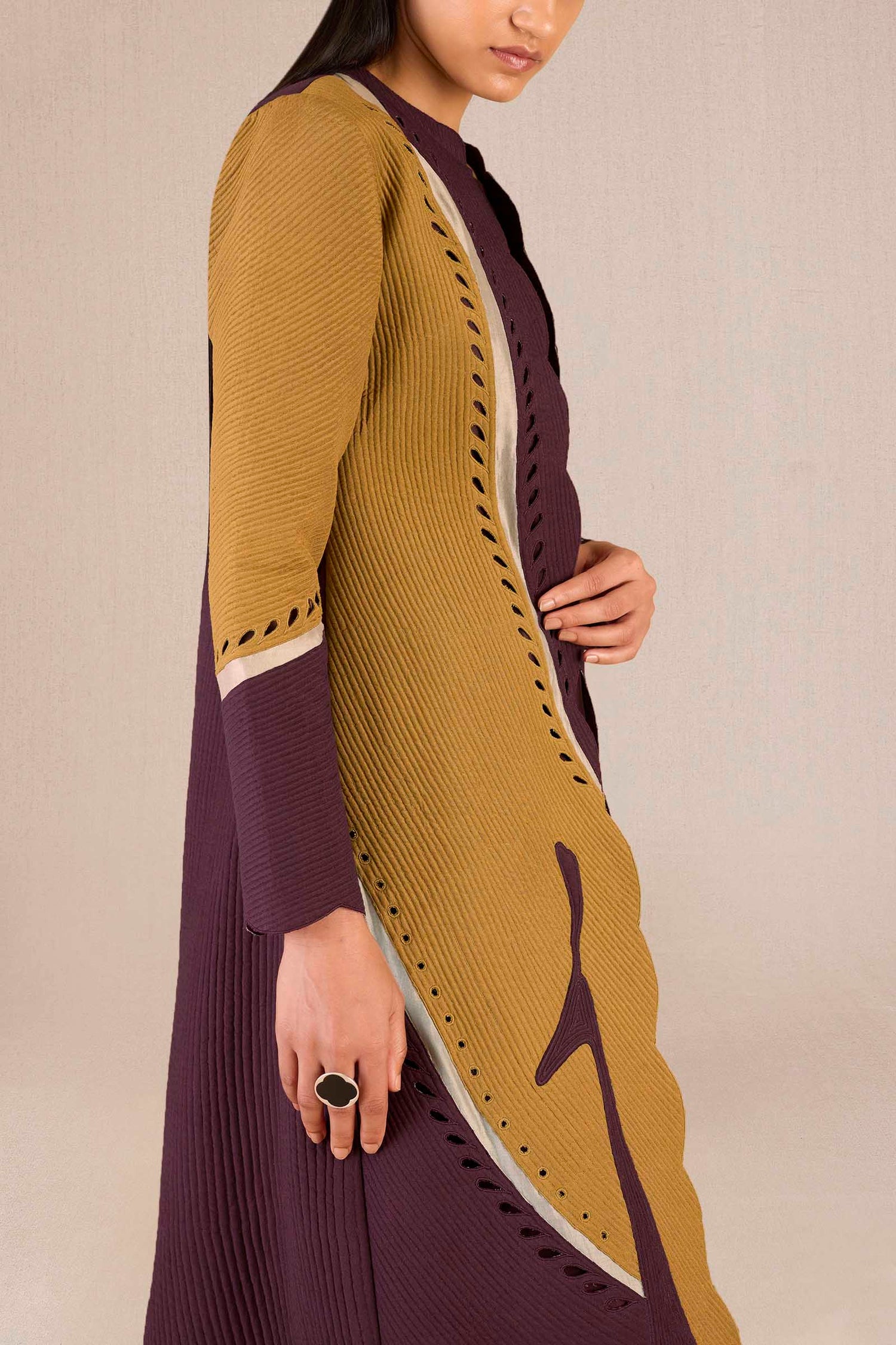 Chanderi Asira Abaya Set – Red