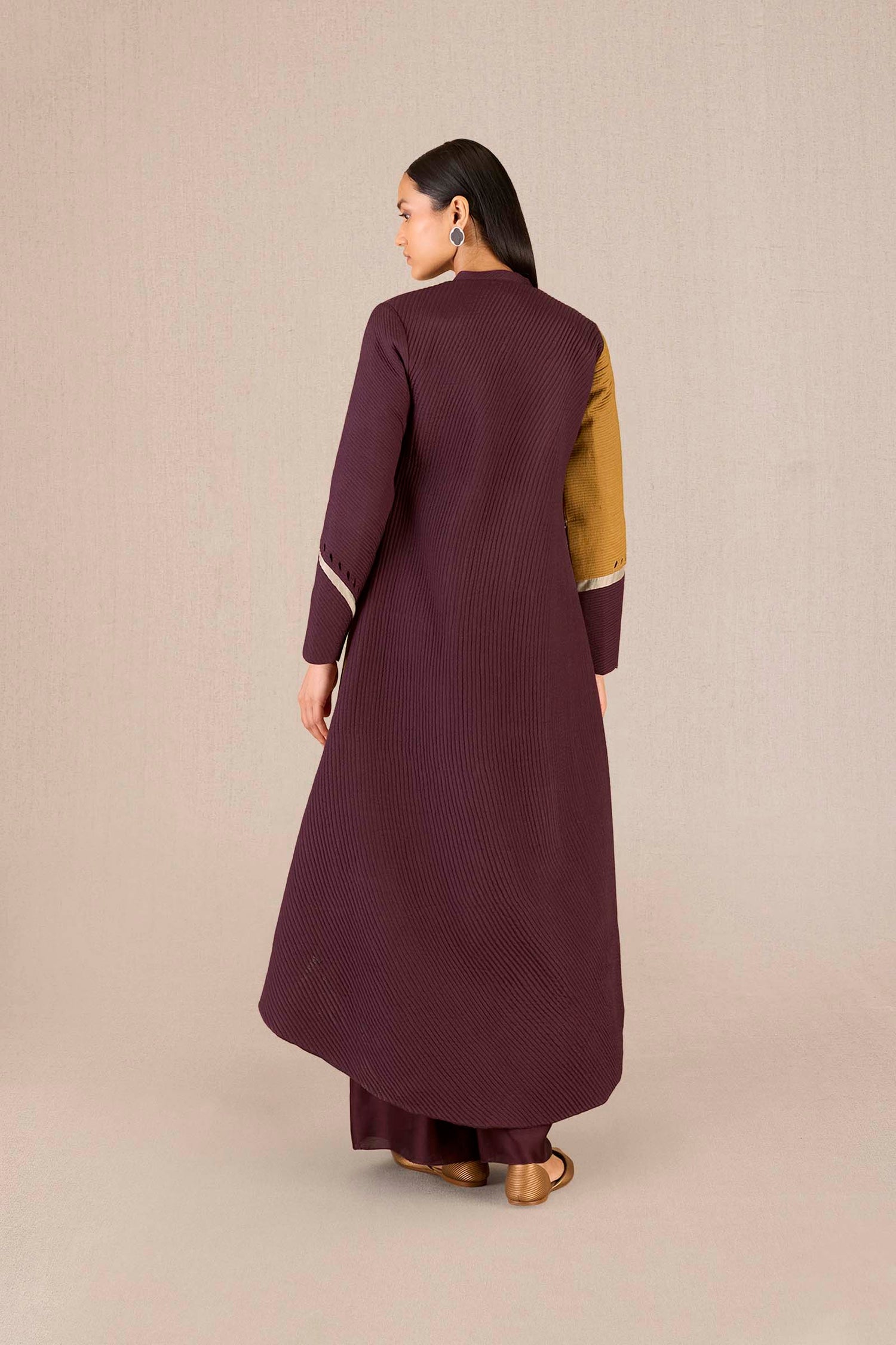 Chanderi Asira Abaya Set – Red