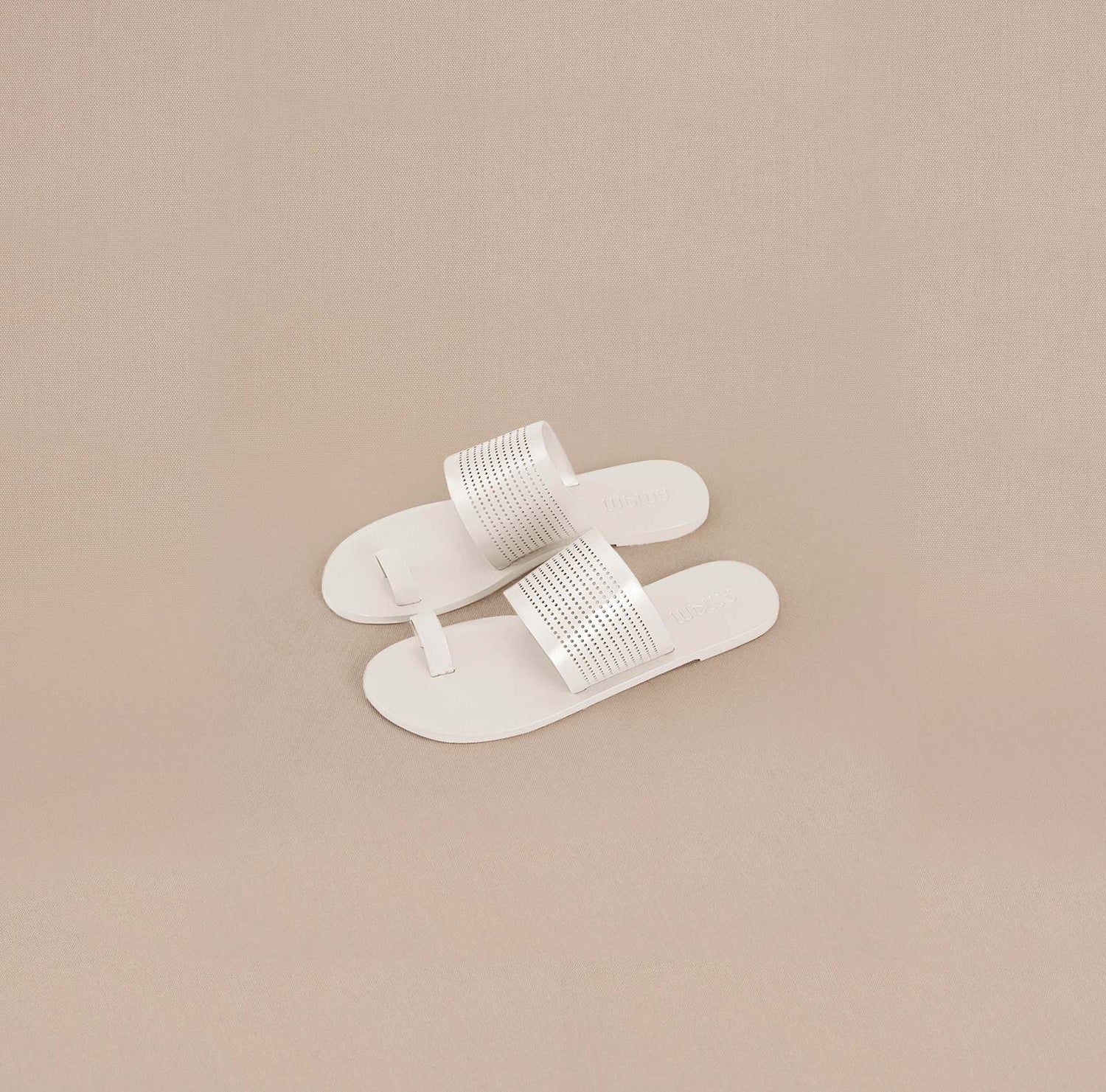 Faux Leather Lesha Slip-ons – Ivory