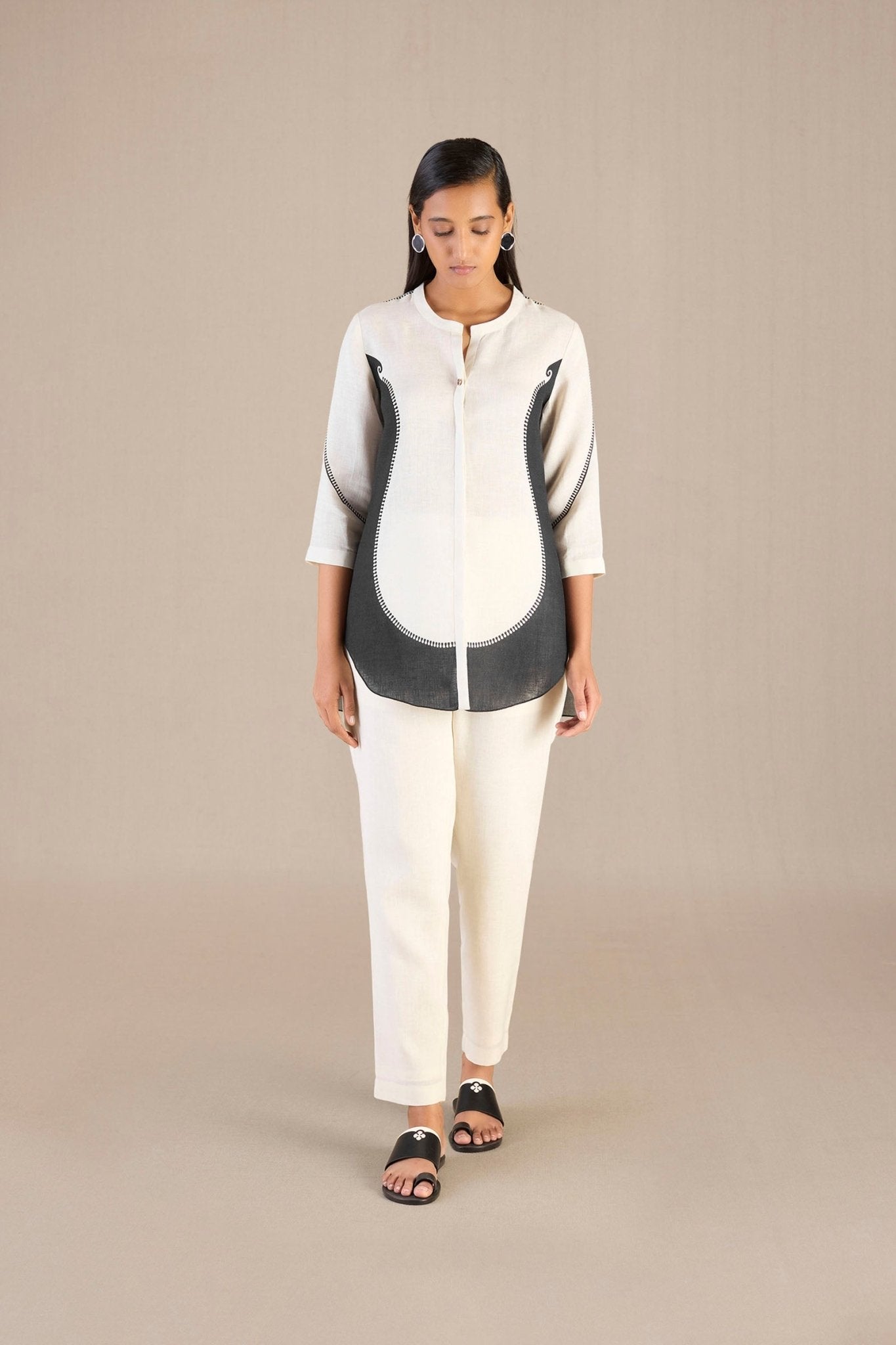 Linen Liyana Shirt Set – Ivory