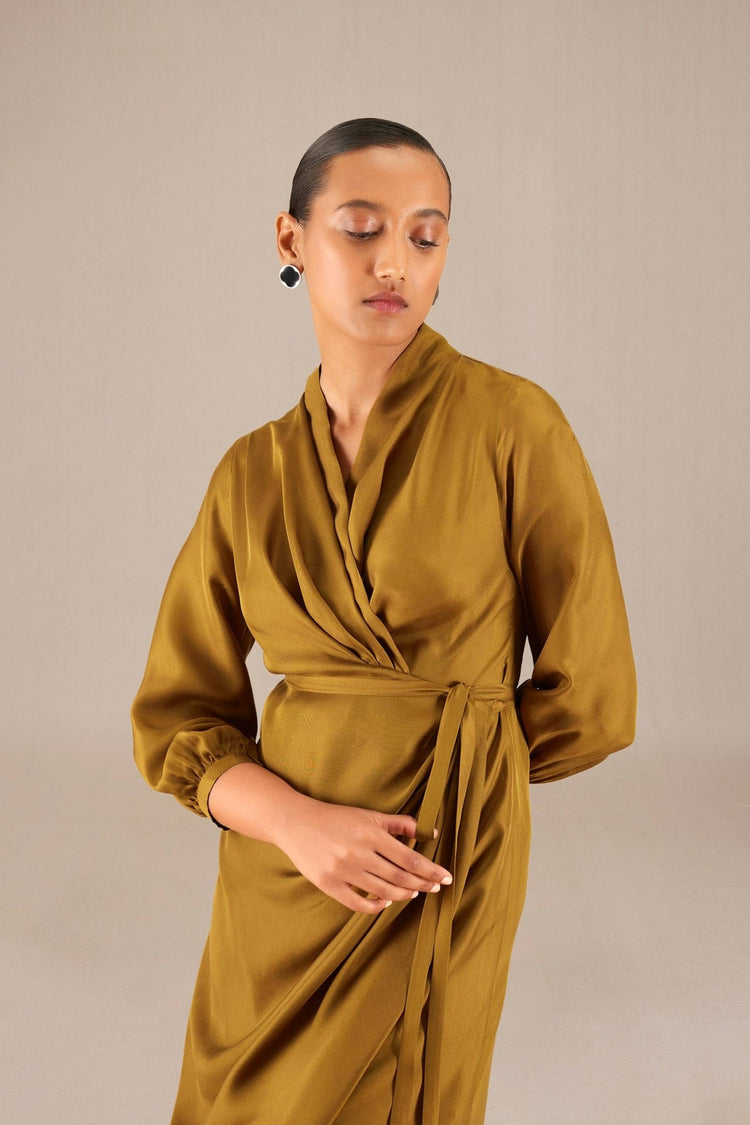 Neesa Short Dress - Camel