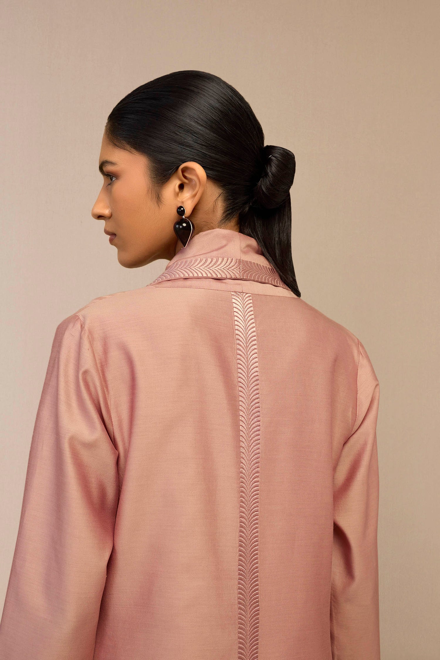 Chanderi Suhoor Abaya Set – Pink