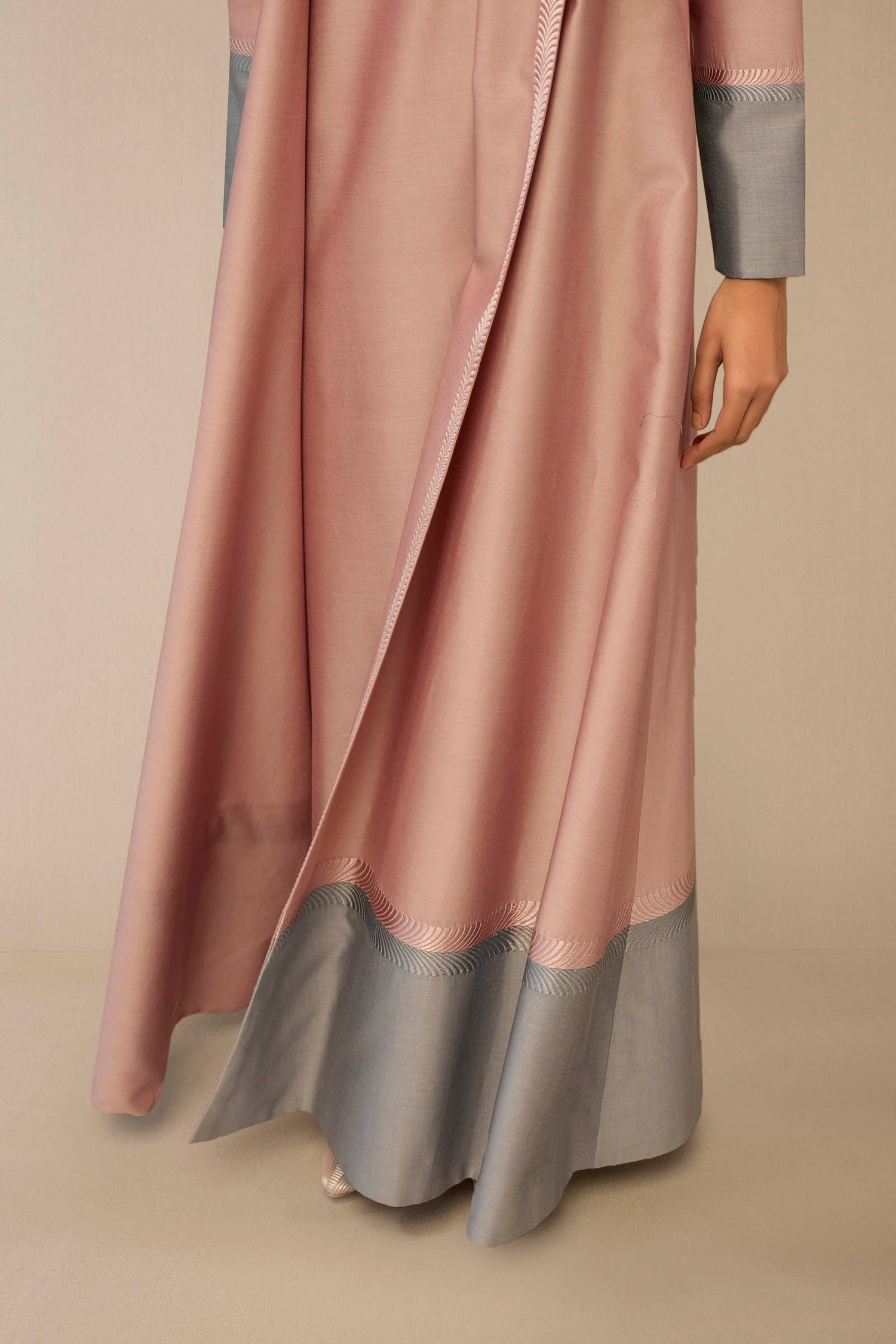 Chanderi Suhoor Abaya Set – Pink