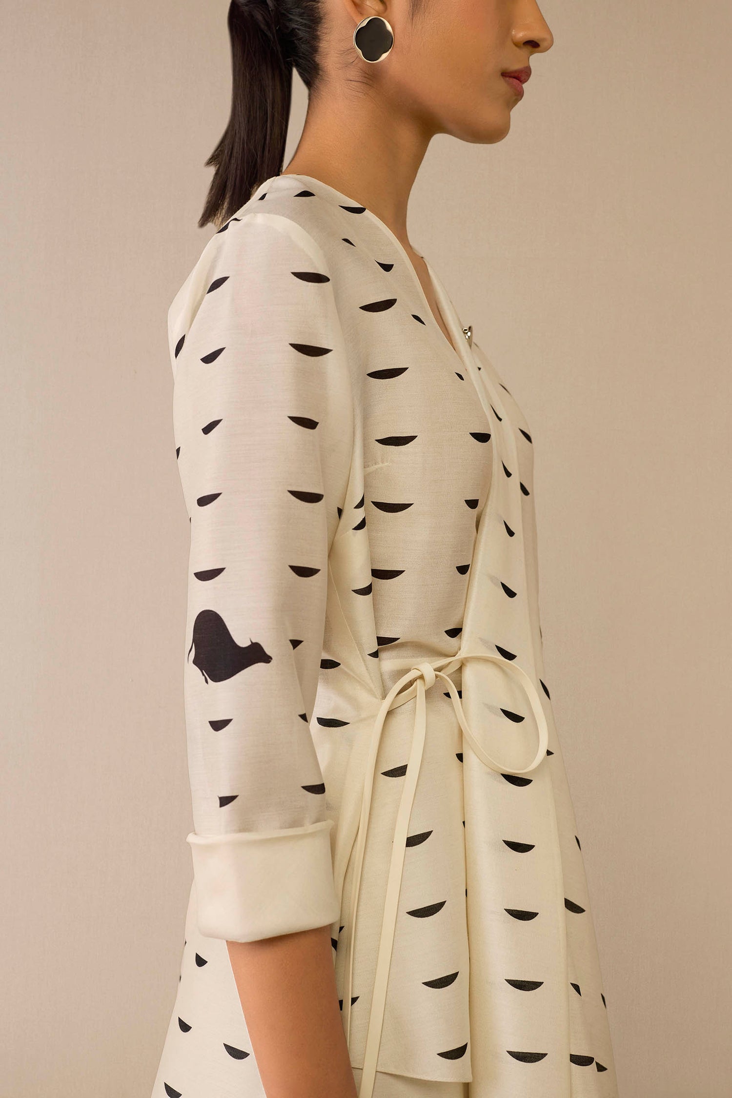 Organza Dildaar Tunic Set – Ivory