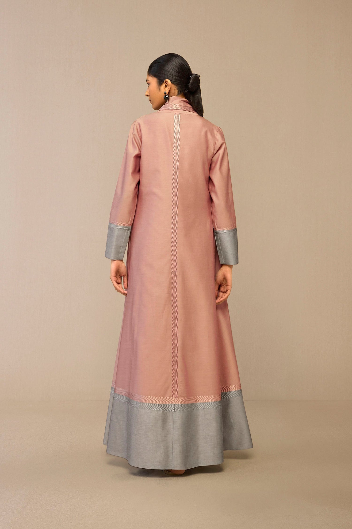 Chanderi Suhoor Abaya Set – Pink