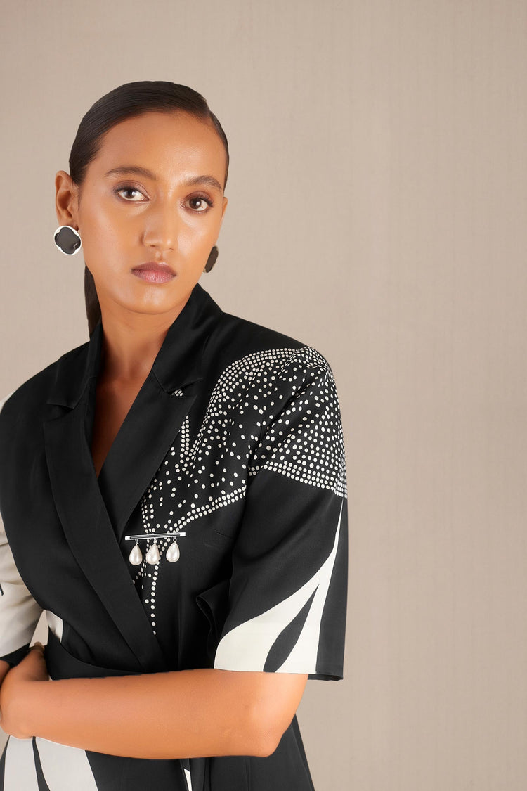 Suha Jacket Set - Black