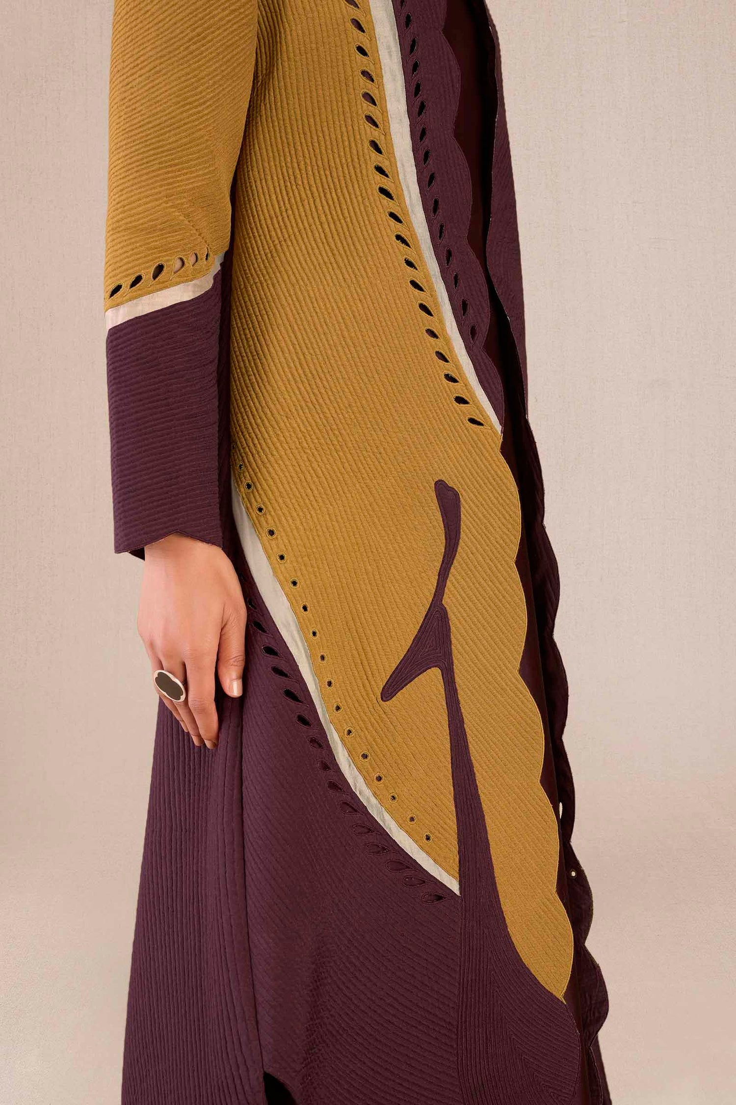 Chanderi Asira Abaya Set – Red