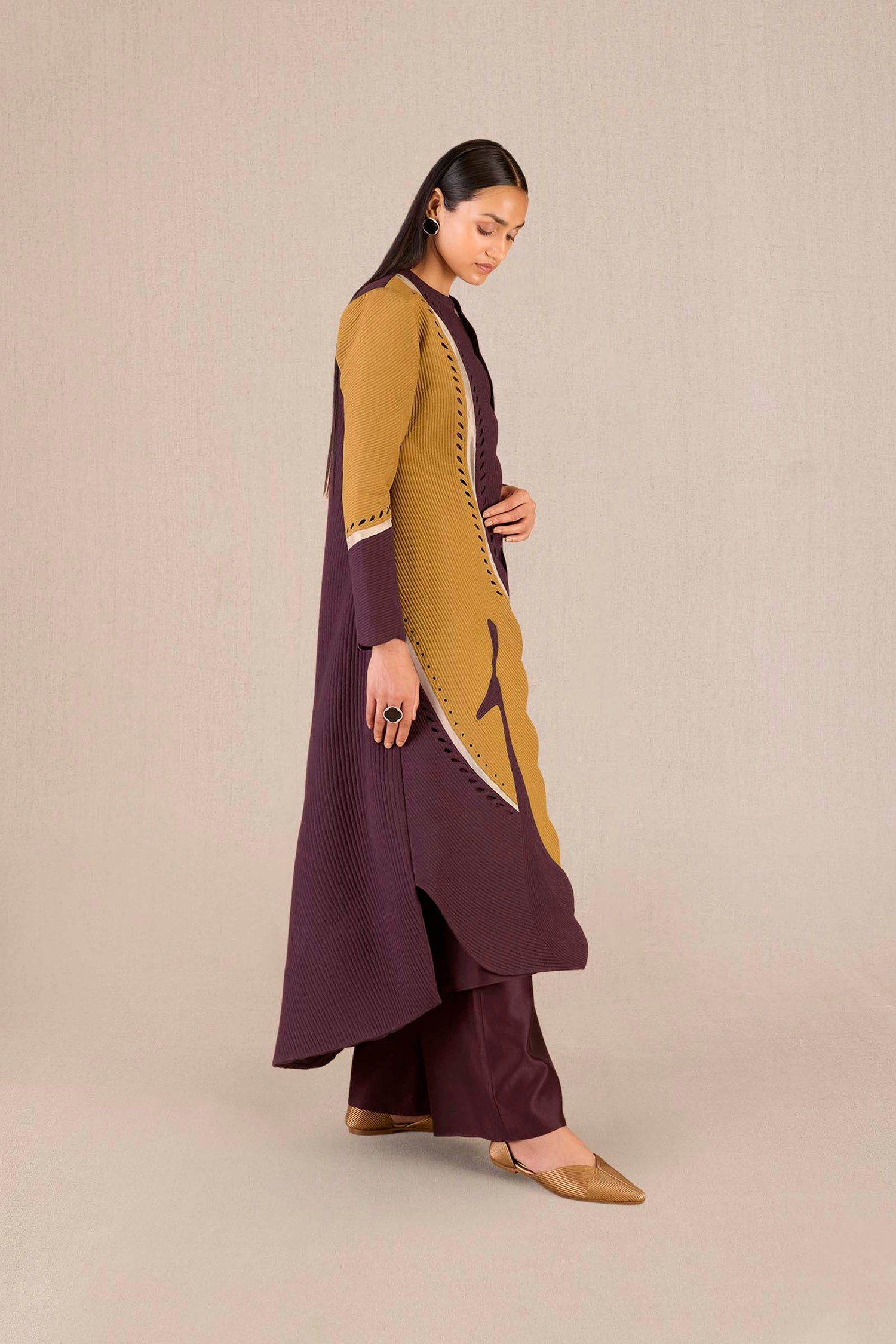 Chanderi Asira Abaya Set – Red