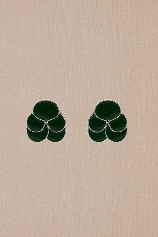 Enamel Ismat Earrings – Green