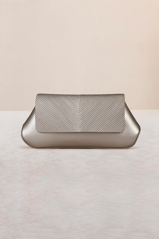 Faux Leather Azra Clutch – Metallics