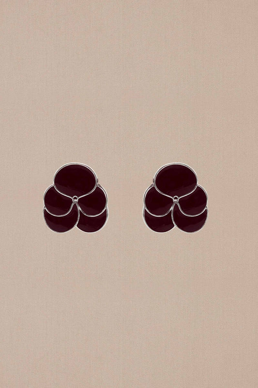 Enamel Ismat Earrings – Red
