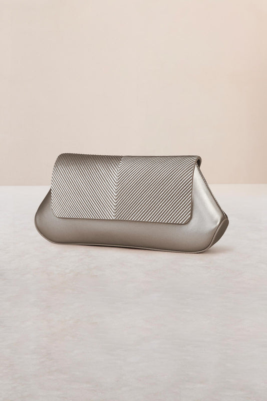 Faux Leather Azra Clutch – Metallics