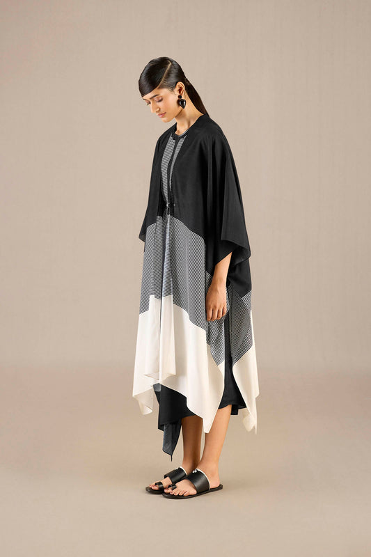 Silk Riha Cape Set – Black