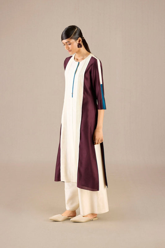 Chanderi Araiah Kurta Set – Red