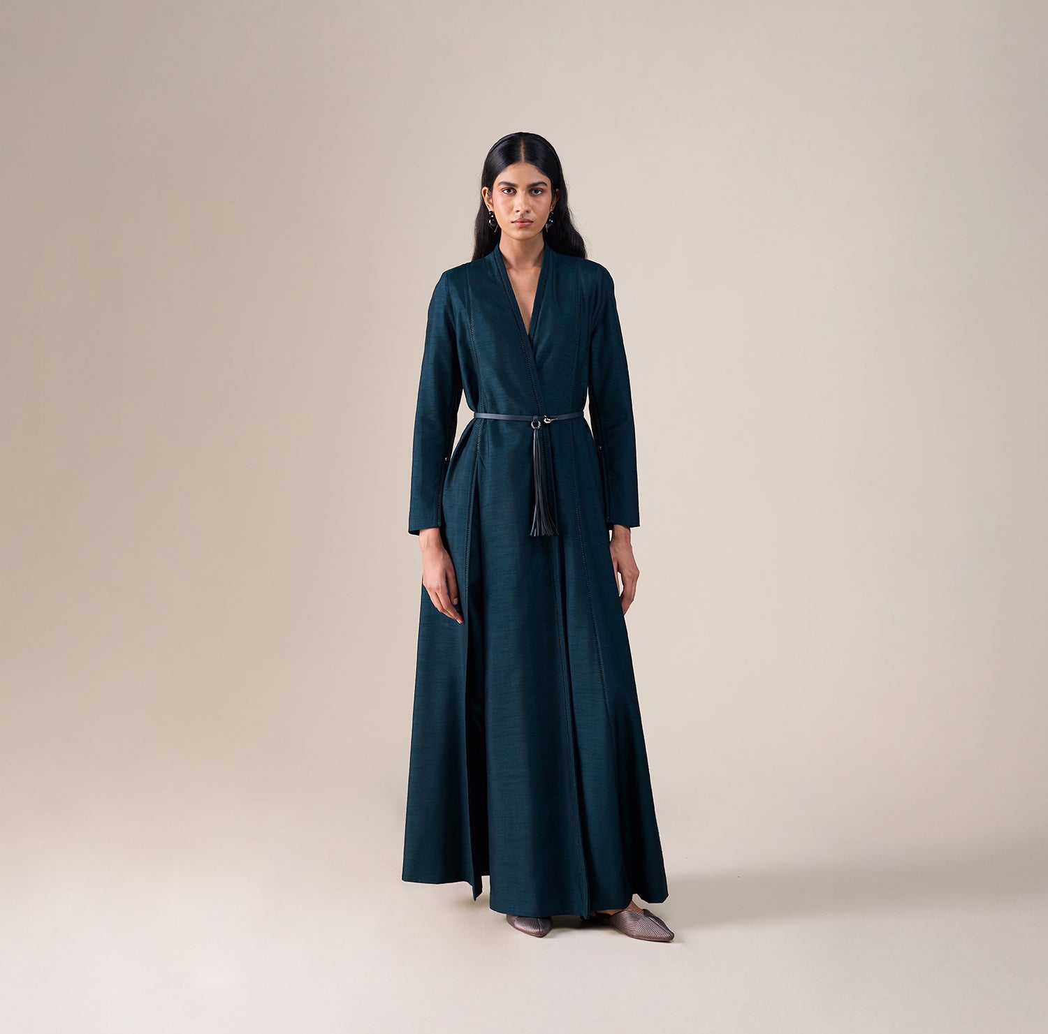  Silk Lev Jacket Set – Black