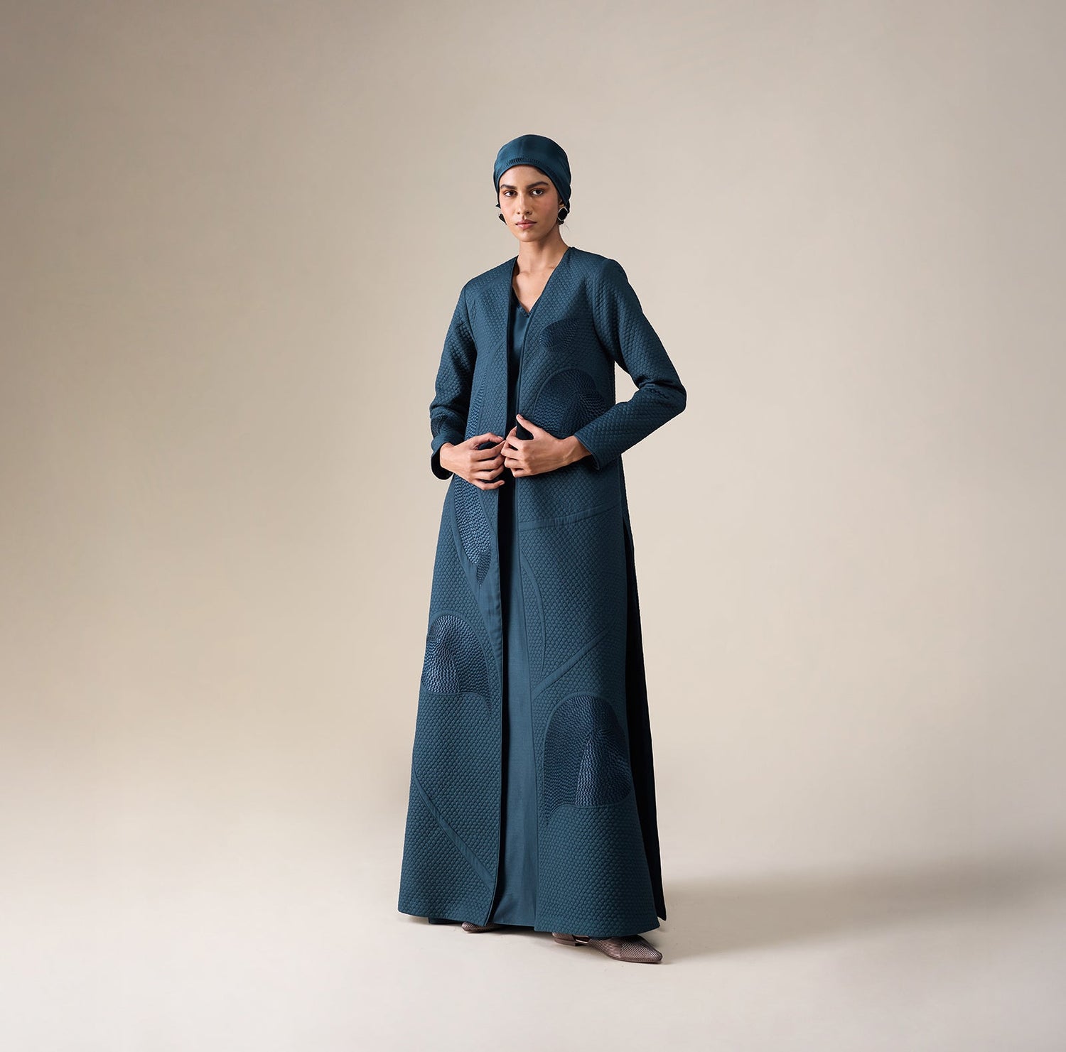  Silk Raziya Abaya Set – Blue