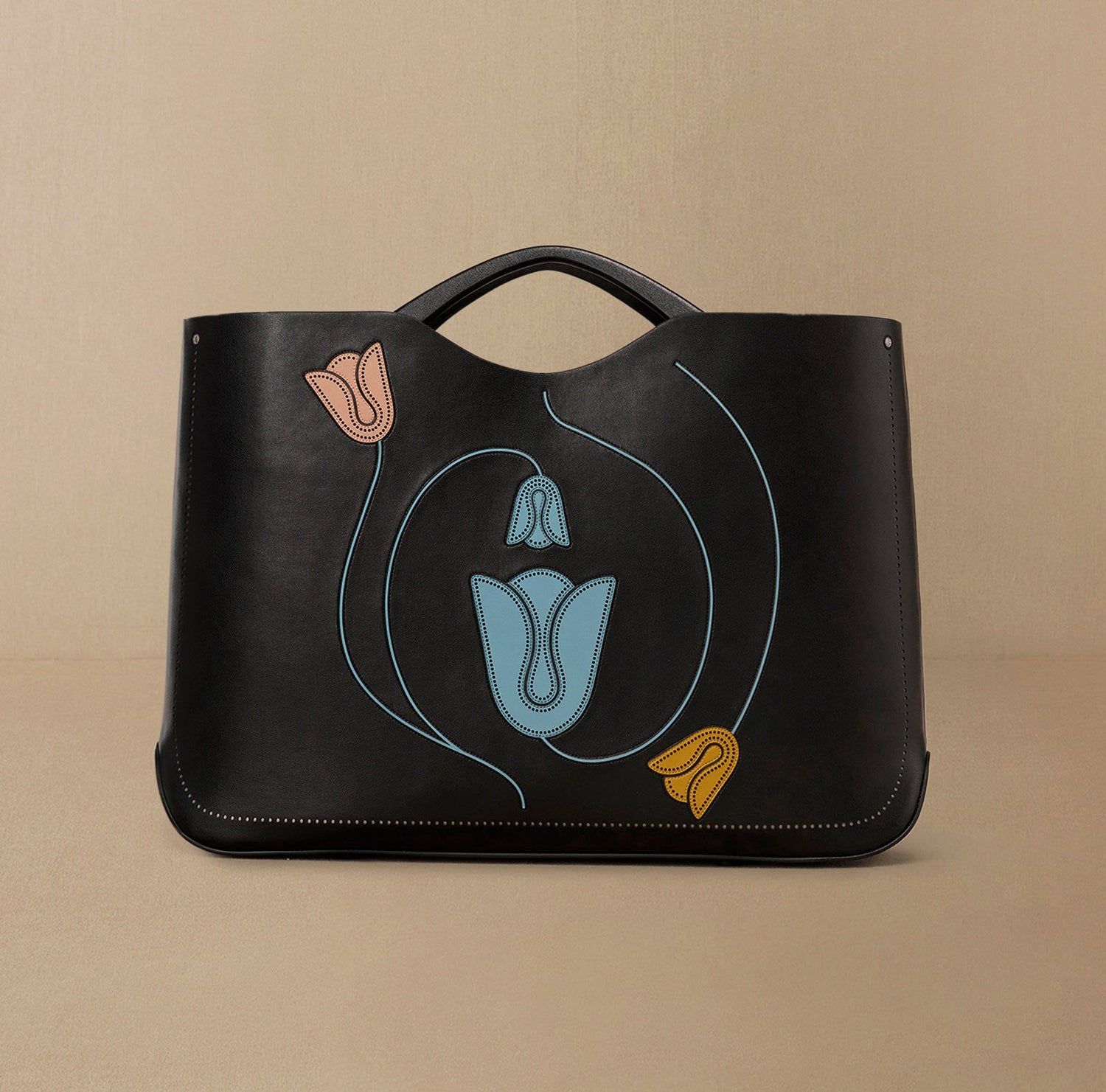  Faux Leather Madea Tote Bag – Black