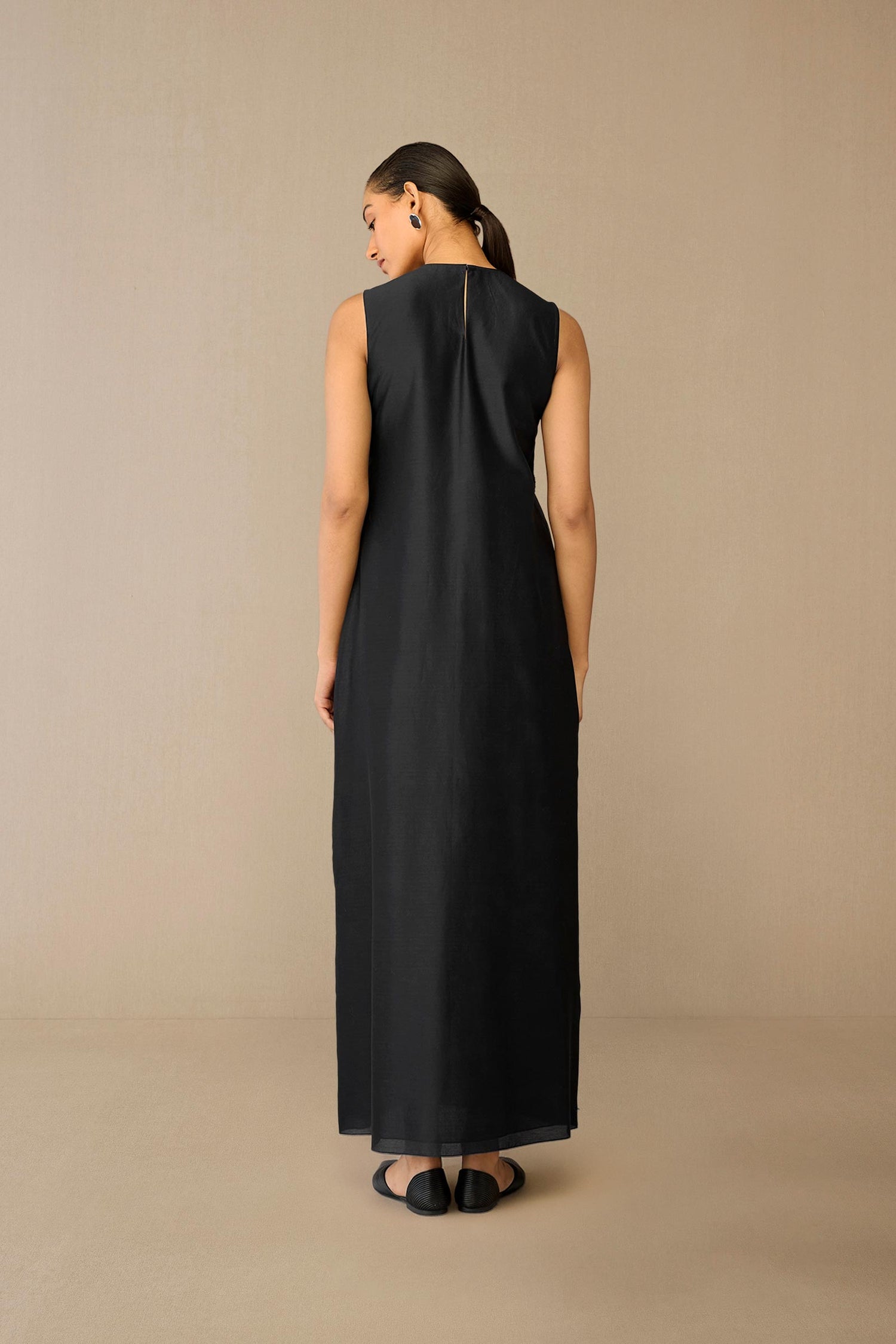  Silk Fiza Abaya Set – Black