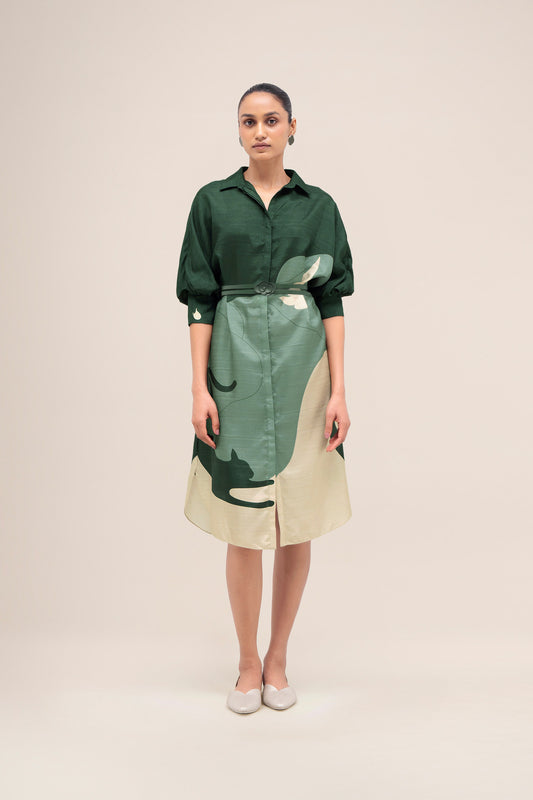 Silk Lina Dress – Green