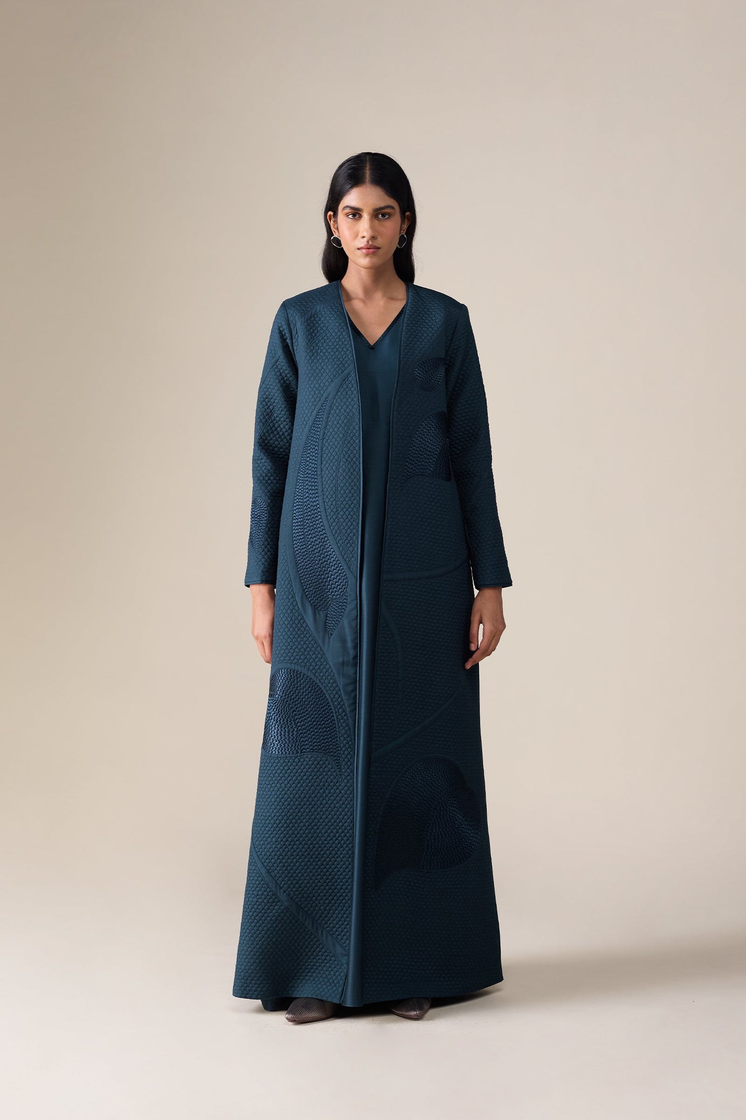  Silk Raziya Abaya Set – Blue