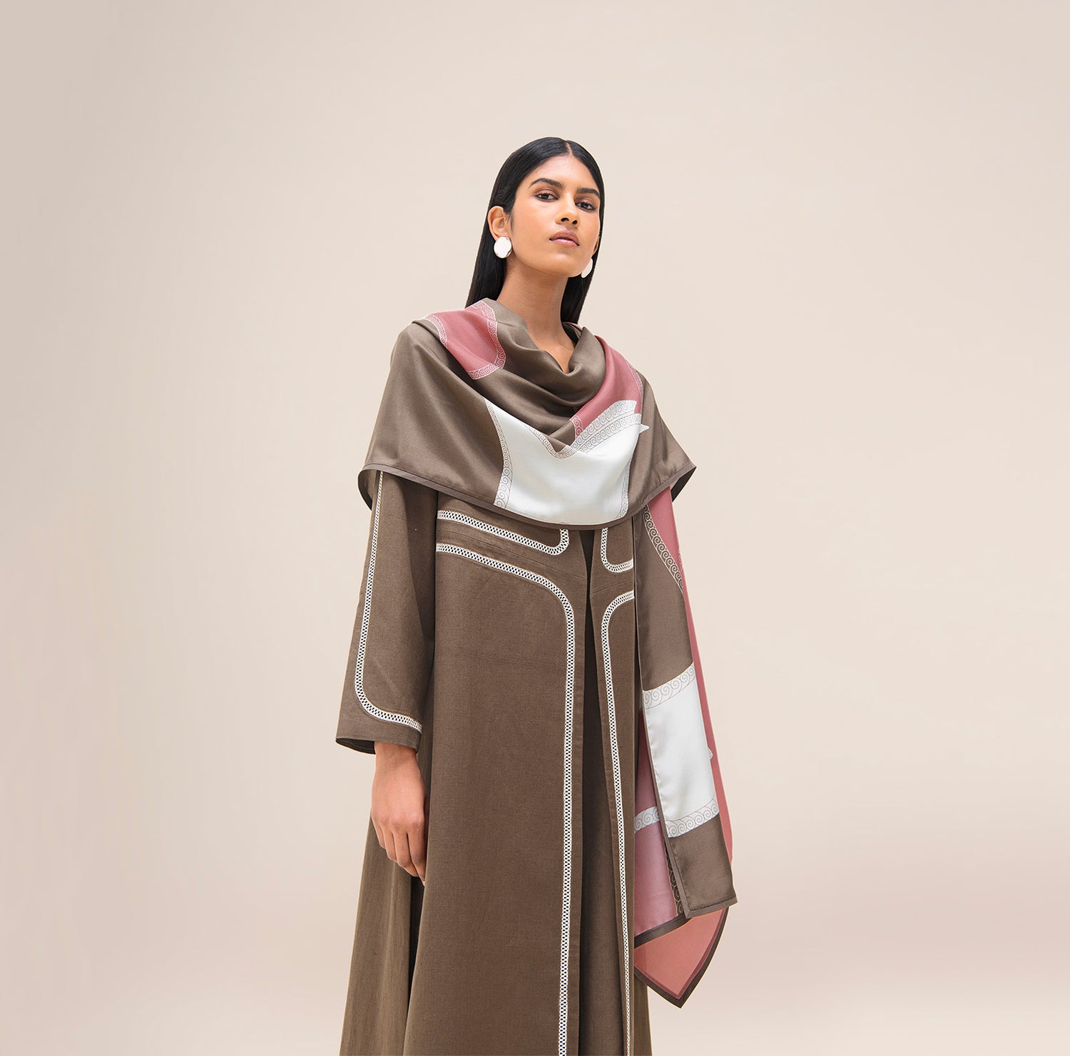  Silk Avis Scarf – Brown