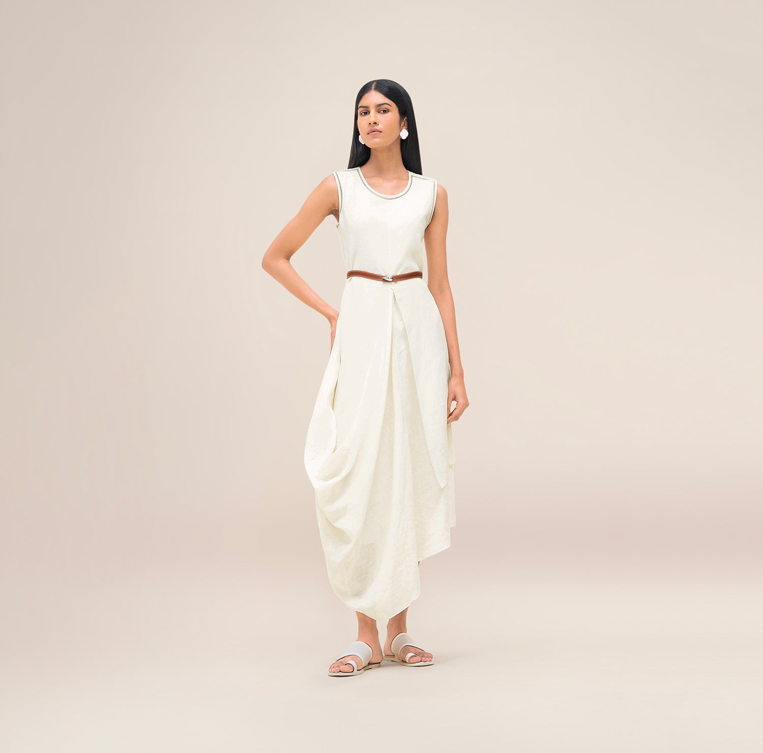  Linen Dove Dress – Ivory
