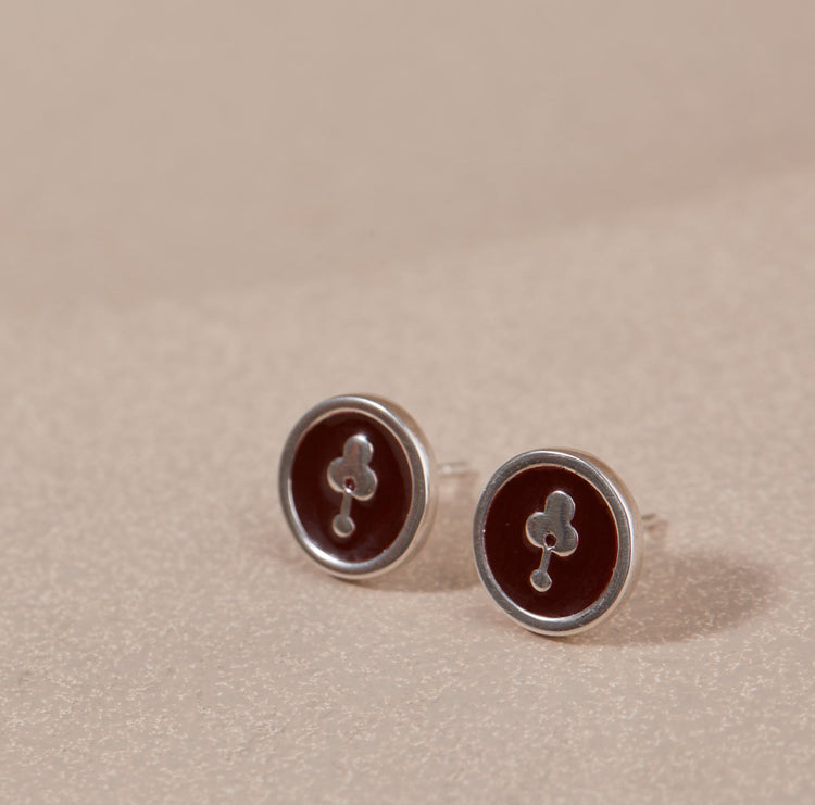 Lana Studs - Burgundy