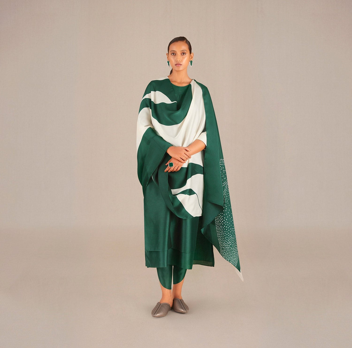 Azmi Kurta set - Emerald 