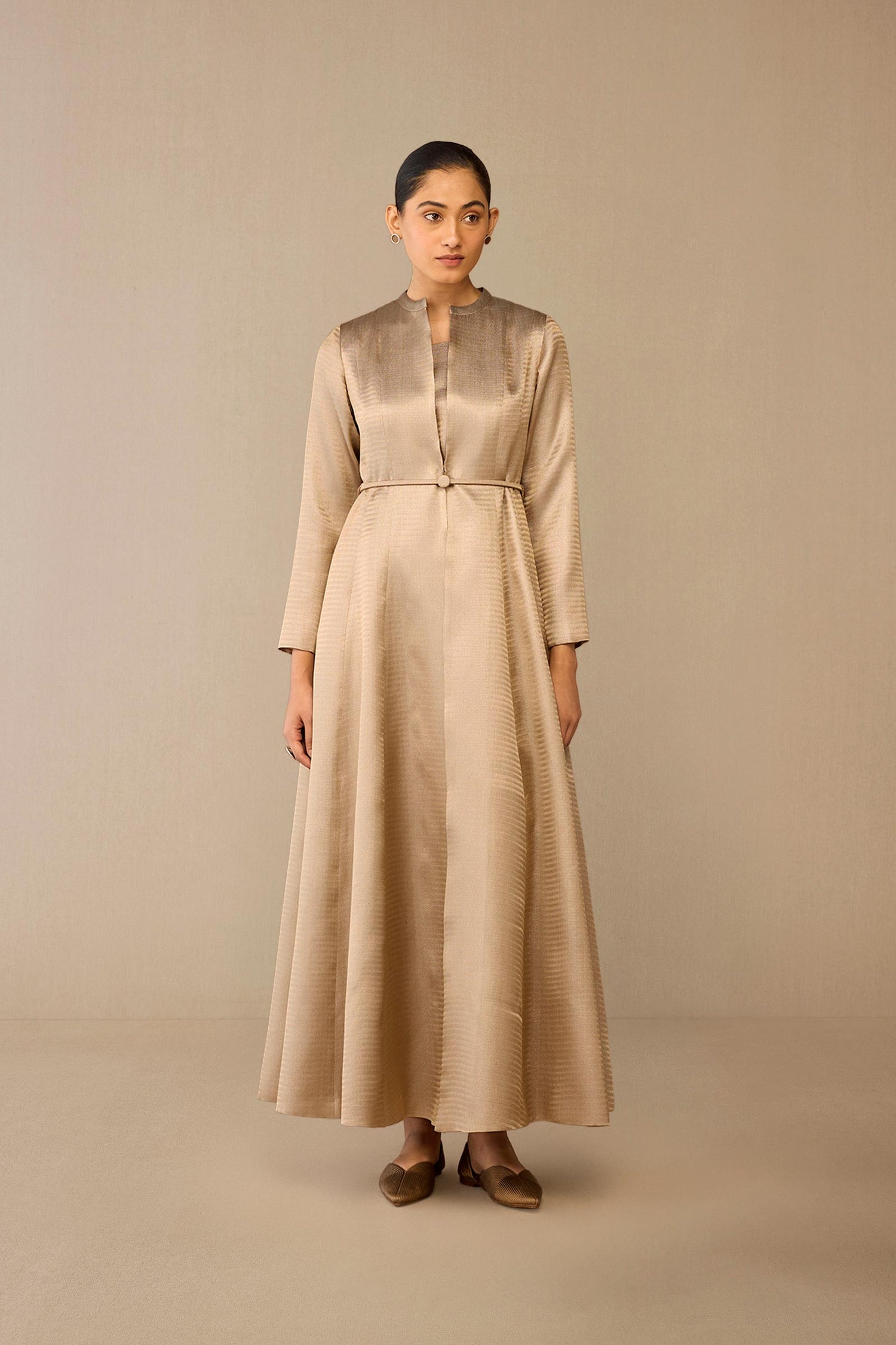  Brocade Fariha Abaya Set – Metallics