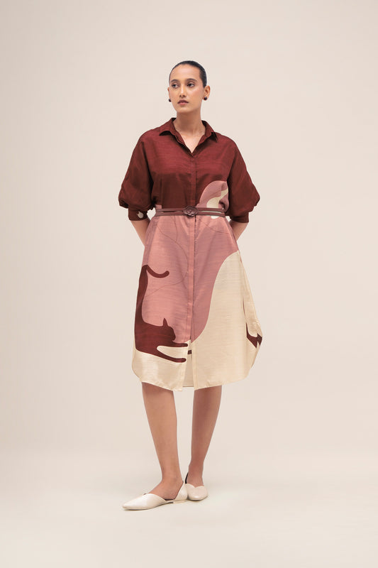 Silk Lina Dress – Red