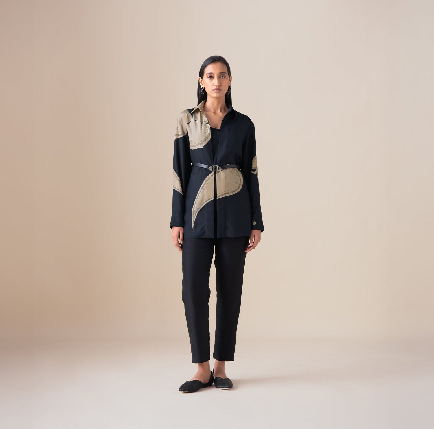  Habutai Arin Shirt – Black