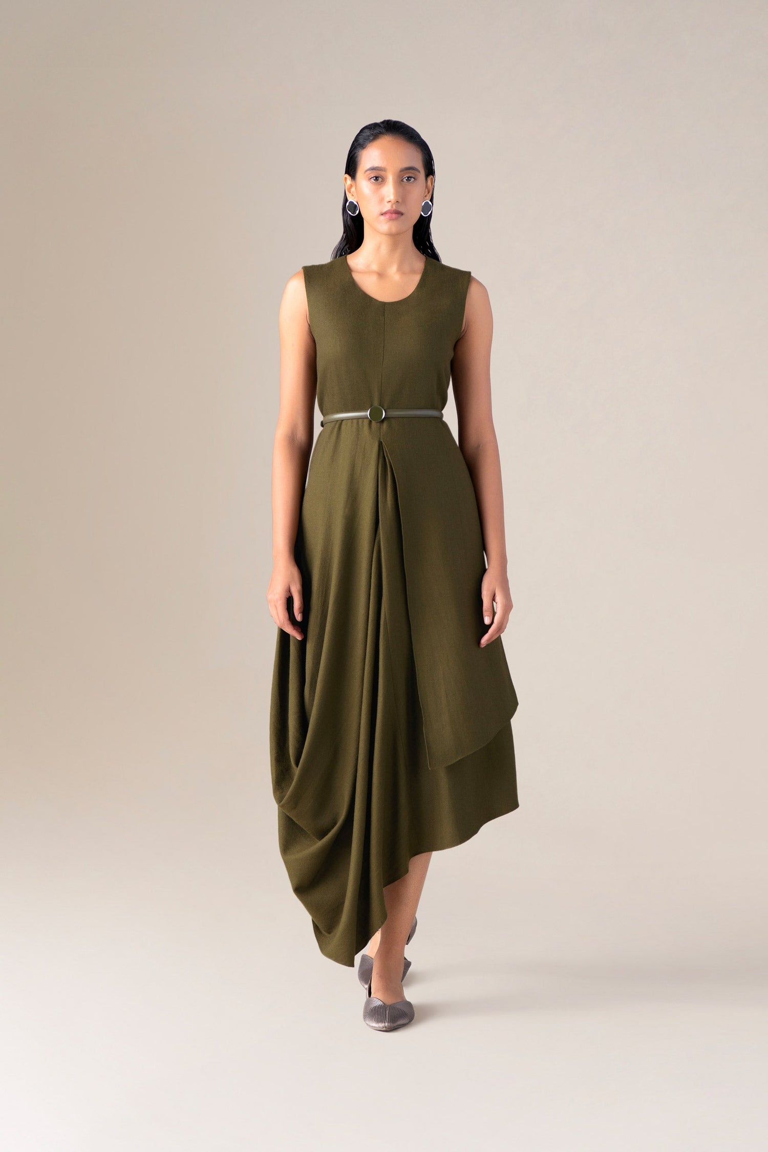  Wool Arzu Dress – Green