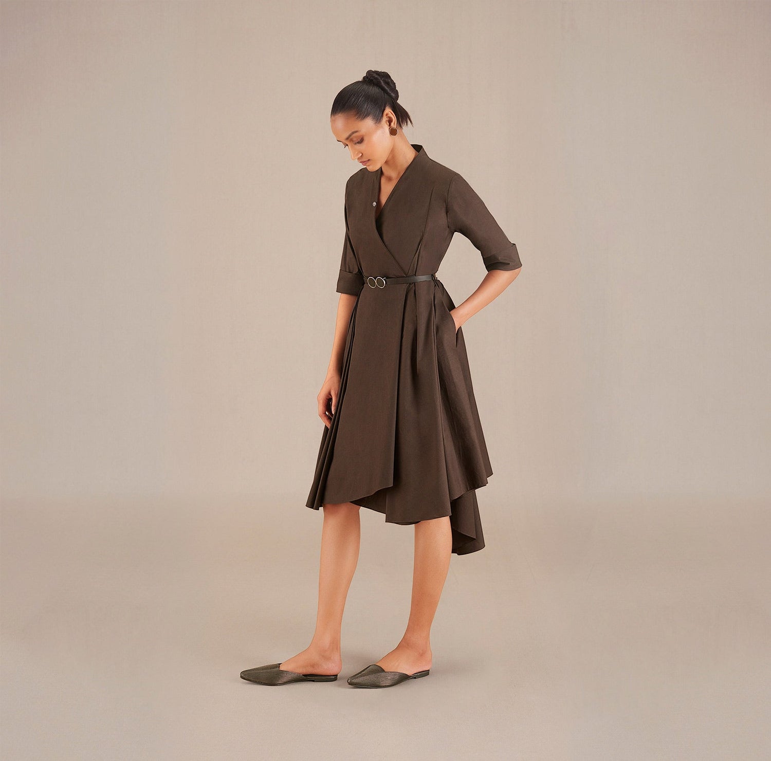 Lara Dress - Dark Brown