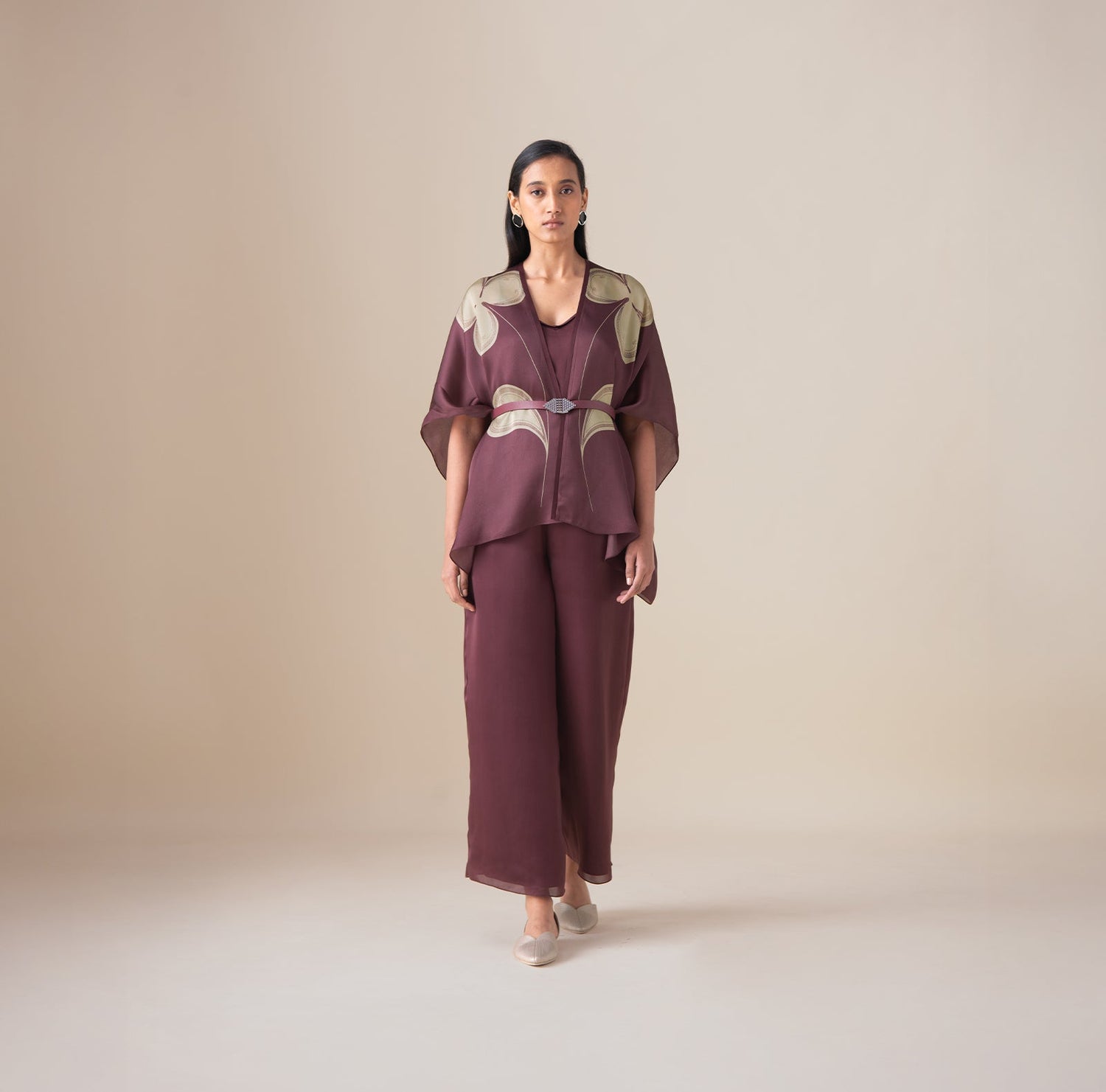  Organza Veya Cape Set – Pink