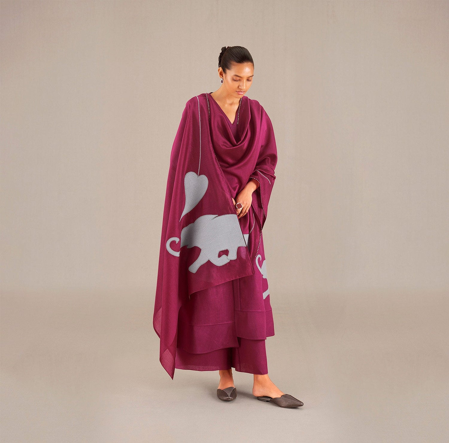 Nahliah Kurta Set - Mulberry 