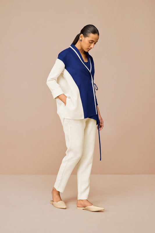 Linen Beia Shirt Set – Blue