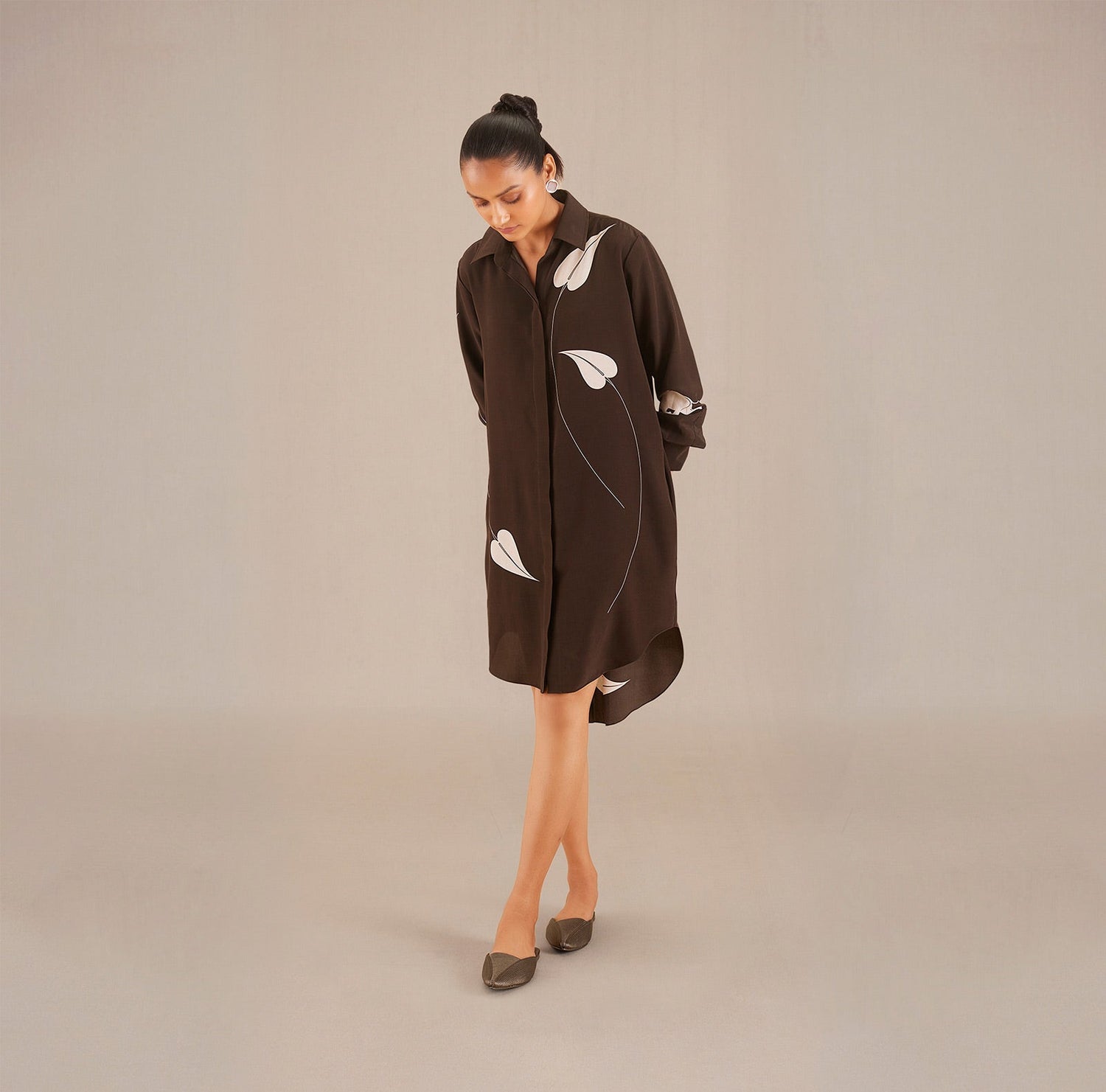 Emilia Shirt Dress - Dark Brown