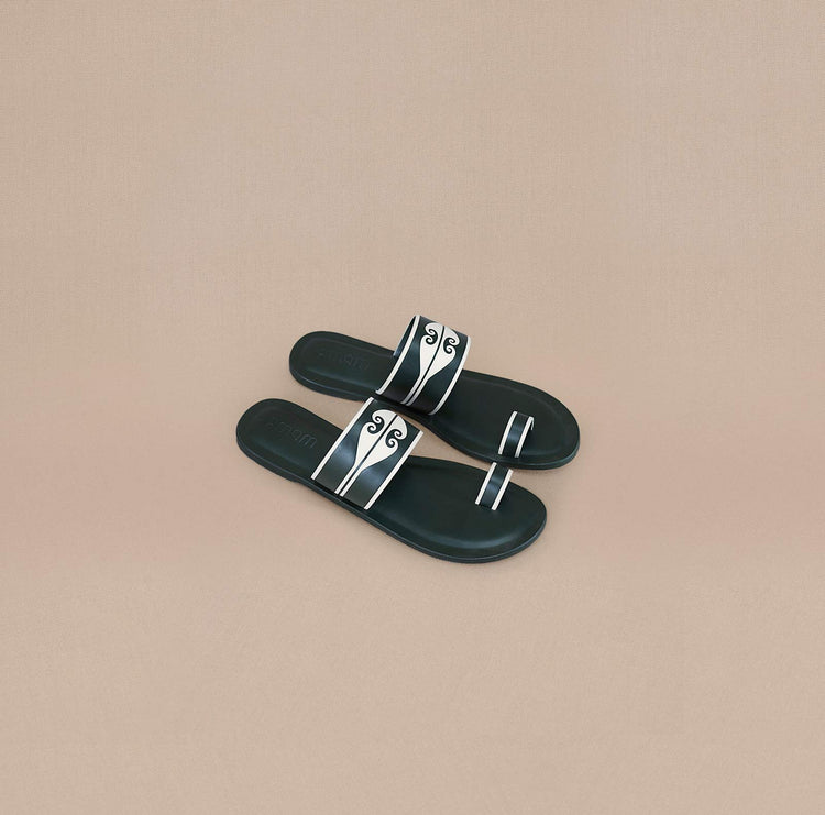 Naseera Slip-ons - Dark Olive