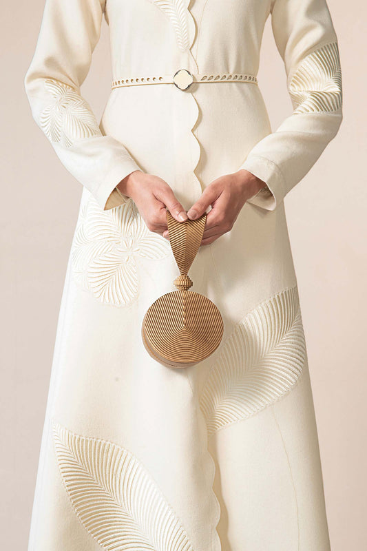 Wool Nahid Abaya Set – Ivory