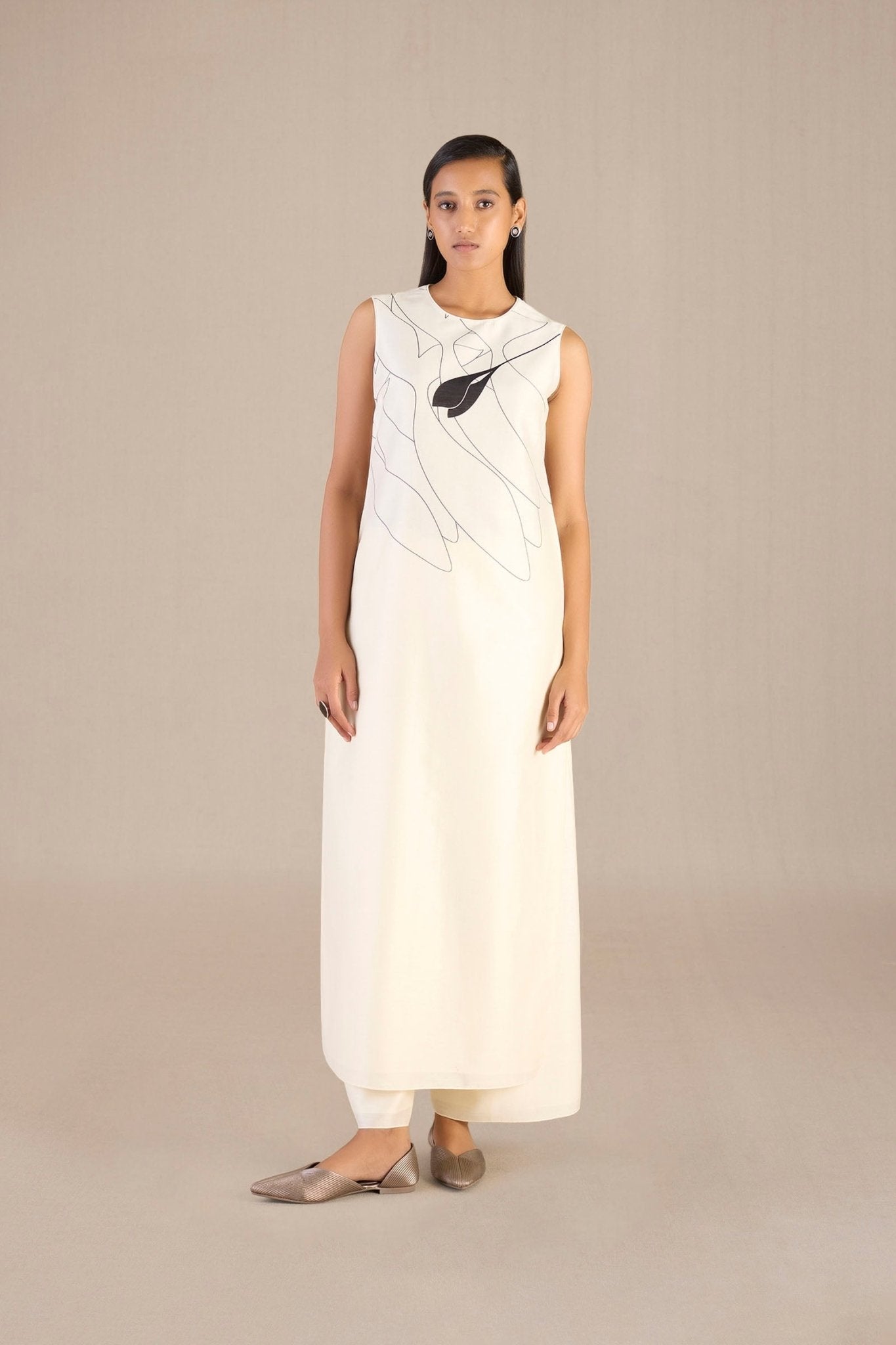  Chanderi Zaila Cape Set – Beige