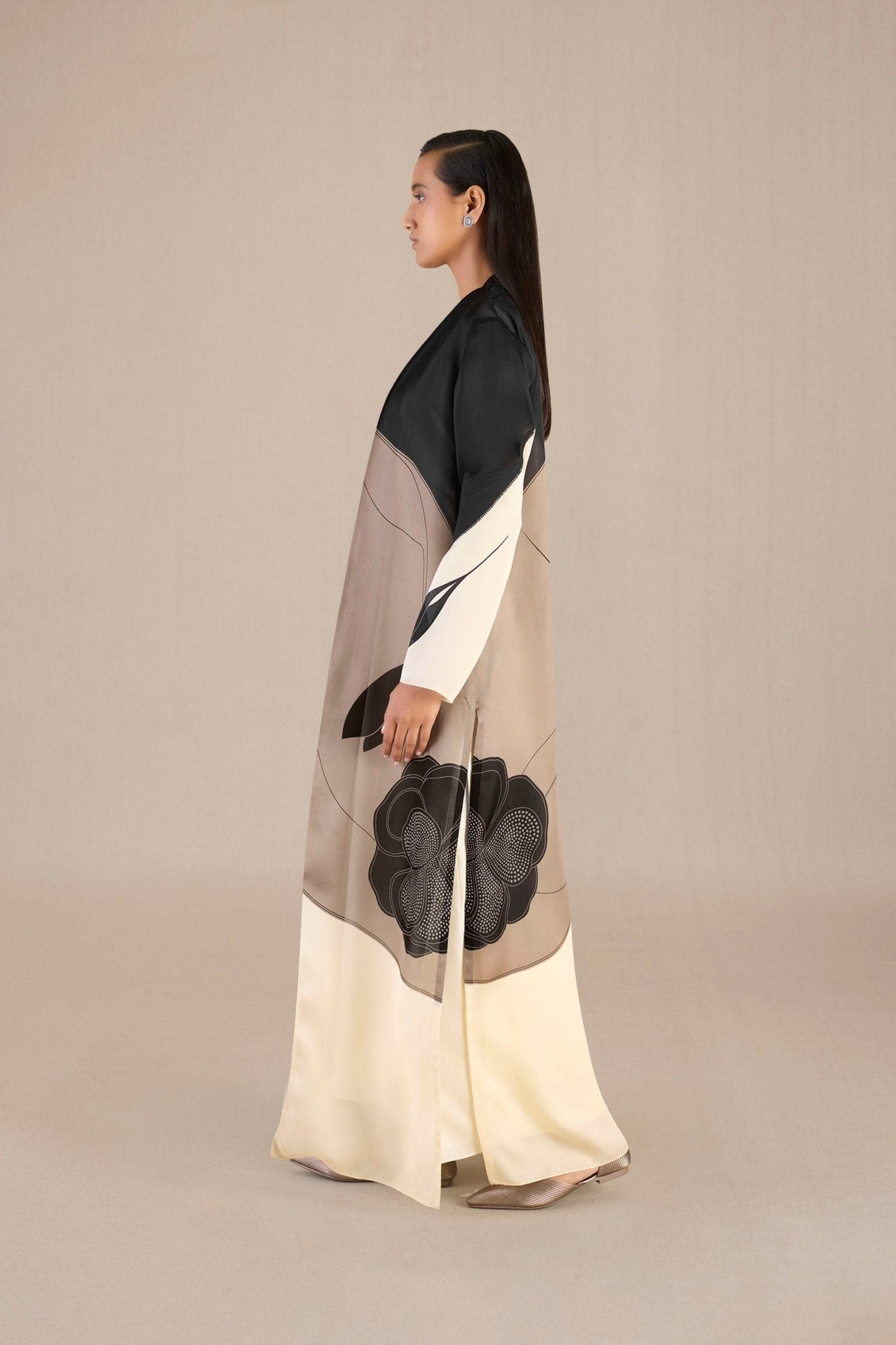  Chanderi Zaila Cape Set – Beige