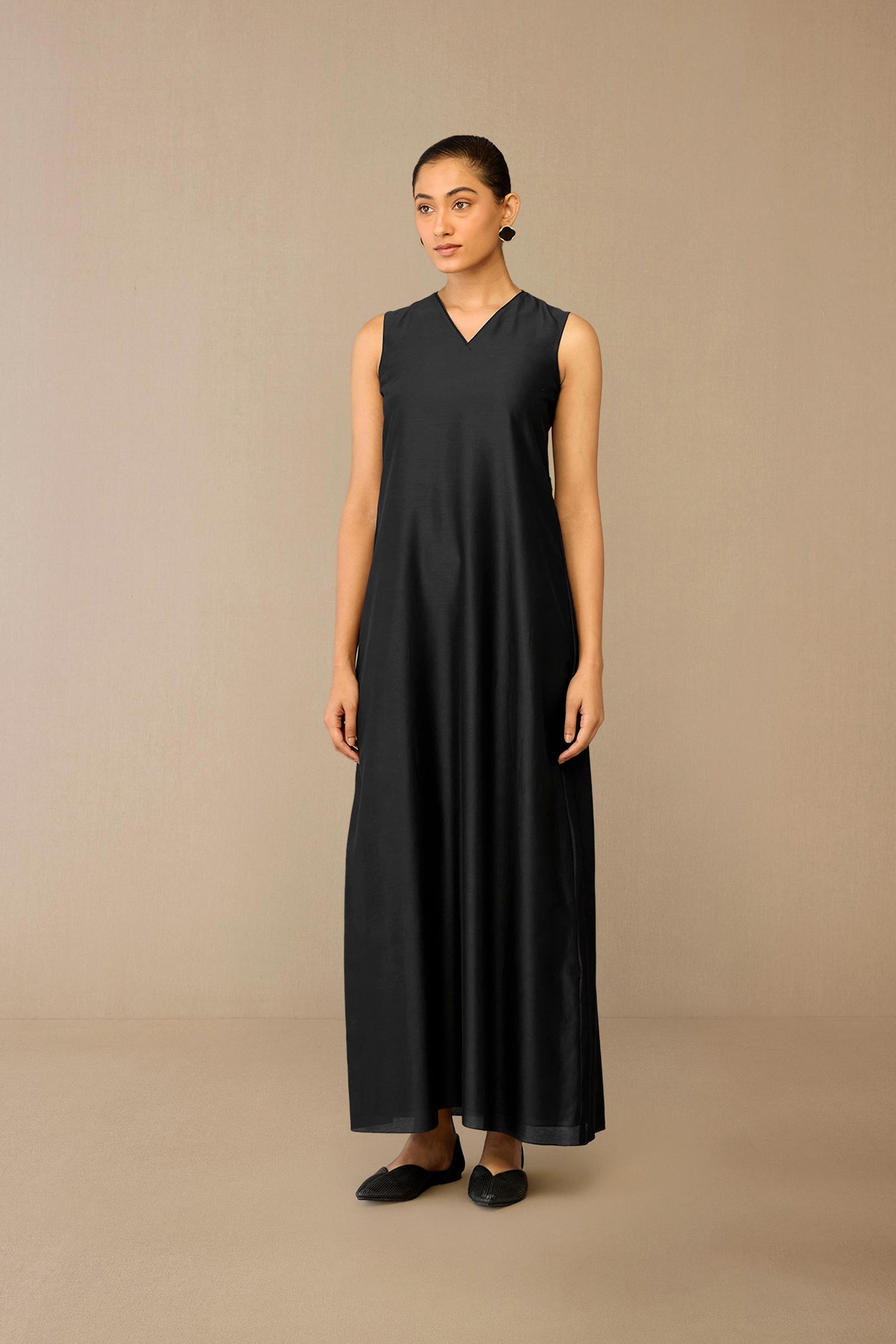  Silk Fiza Abaya Set – Black