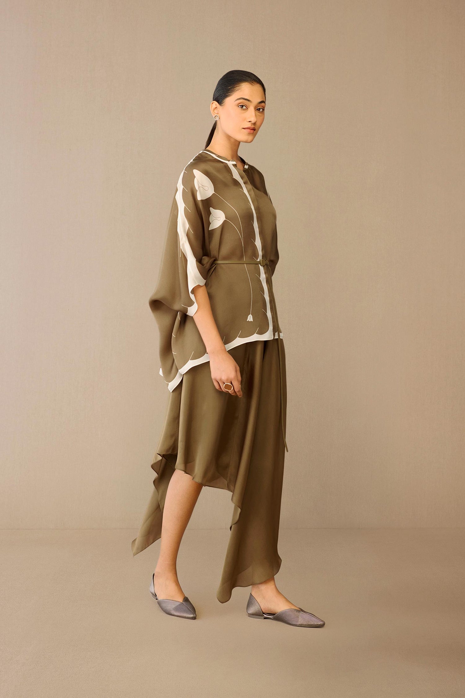  Organza Refa Shirt Set – Grey