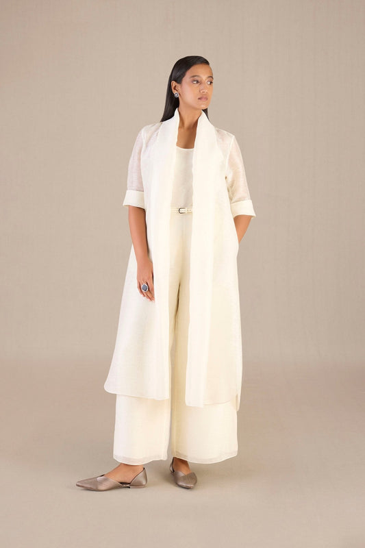 Linen Unsa Cape Set – Ivory