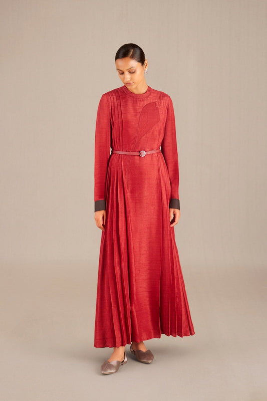Silk Rafa Dress – Red