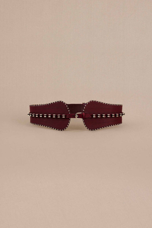 Leather Faye Belt – Red