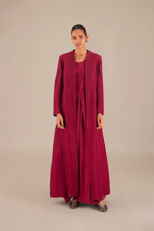 Silk Cyra Abaya – Red
