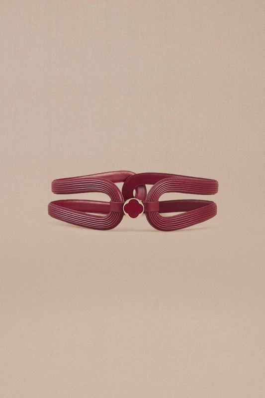 Faux Leather Zina Belt – Red